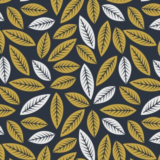 Camelot Fabrics - Botanical Collection by Alisse Courter - Leaves in Charcoal 2240105 #1