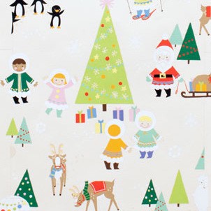 Alexander Henry Fabrics - Christmas Time - Silly Chilly Christmas-7946A Tea