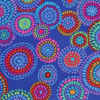 Free Spirit Fabrics - Kaffe Fassett Collective - Kaffe Fassett - Mosaik Circles GP176 Blue