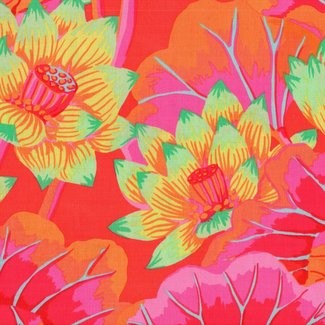 Free Spirit Fabrics - Kaffe Fassett - Lake Blossoms GP93 Magenta