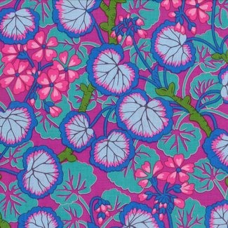 Free Spirit Fabrics - Kaffe Fassett Collective - Philip Jacobs -Climbing Geraniums PJ110 Purple