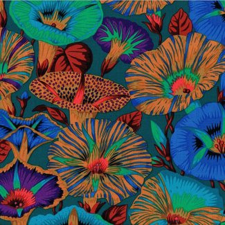 Free Spirit Fabrics - Kaffe Fassett Collective - Philip Jacobs - Variegated Morning Glory PJ98 Blue