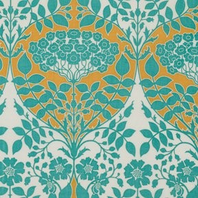 Free Spirit Fabrics - Botanique Leafy Damask JD88 Teal