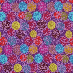 Free Spirit Fabrics - Nel Whatmore - Katharine's Wheel - Bubbles PWNW023 Purple