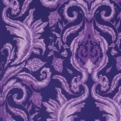 Free Spirit Fabrics - Studio KM - The Garden of Earthly Delights - Damask KM006-8 Purple