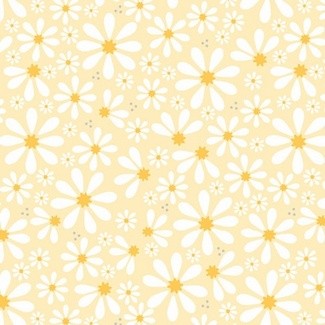 Adornit Stoffe - Yellow Sunshine Daisies Fabric - AD288