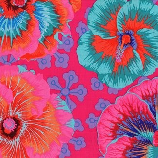 Free Spirit Fabrics - Kaffe Fassett Collective - Philip Jacobs - Floating Hibiscus PJ122 Red