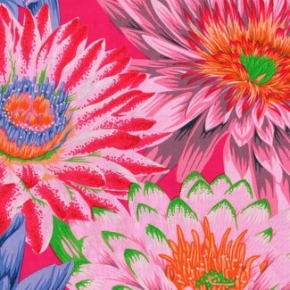 Free Spirit Fabrics - Kaffe Fassett Collective - Philip Jacobs - Tropical Water Lilies PJ119 Red
