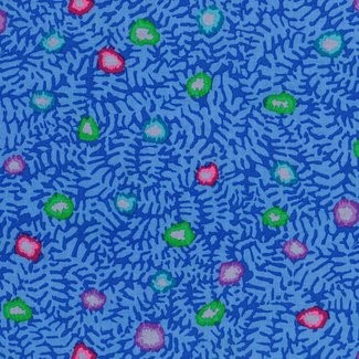 Free Spirit Fabrics -Kaffe Fassett Collective - Moss Flower GP184 Blue