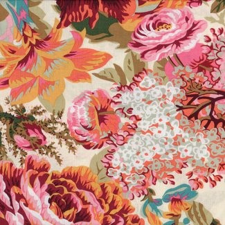 Free Spirit Fabrics - Kaffe Fassett Collective - Philip Jacobs - Floral Burst PJ29 Natural