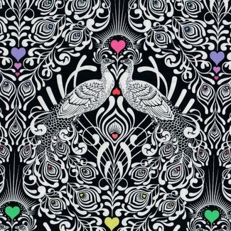 Free Spirit Fabrics - Tula Pink - Line Work - Tall Tails TP152 Ink