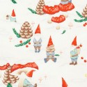 Alexander Henry Fabrics - Christmas Time - Gnomes in the Snow Vintage Tea 7940A