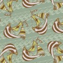 Free Spirit Fabrics - Riddles & Rhymes Sky Sail TG158 Reed