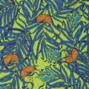 Free Spirit Fabrics - Studio KM - The Garden of Earthly Delights - Palms KM003-8 Blue
