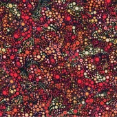 Robert Kaufman Fabrics - Effervescence Digital - Circles and Dots Flame 17062-101