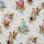 Alexander Henry Fabrics - Nicole's Prints - Feline Fisherman 8643
