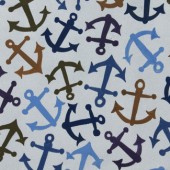Alexander Henry Fabrics - American Coast - Anchors Away - Blue 7897C