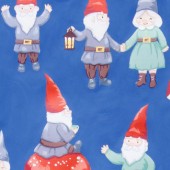Alexander Henry Fabrics - Christmas Time - Gnome Sweet Gnome Blue 7958C