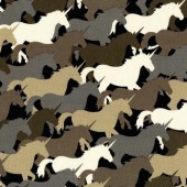Michael Miller Fabrics - Unicorn Herd CX6364 Taupe