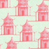 Michael Miller Stoffe - Menagerie Collection - Pagoda Time DC6510 Coral