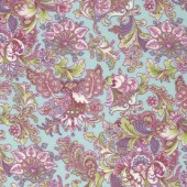 Free Spirit Fabrics - April Cornell - Music Collection - Jacob's Court AC11 Aqua