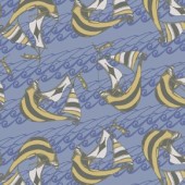 Free Spirit Fabrics - Riddles & Rhymes Sky Sail TG158 Blue