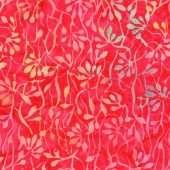 Anthology Fabrics -Novelty Tropic Vibe Batik Collection - Red Jungle Vines 9033 Q-2