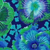 Free Spirit Fabrics - Kaffe Fassett Collective - Philip Jacobs - Floating Hibiscus PJ122 Blue