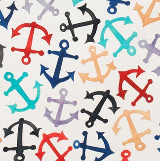 Alexander Henry Fabrics - American Coast - Anchors Away - Natural 7897A