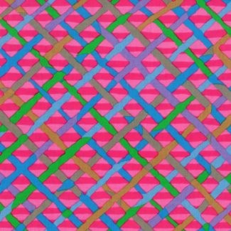 Rowan Stoffe - Brandon Mably - Mad Plaid Pattern BM37 Fuchsia