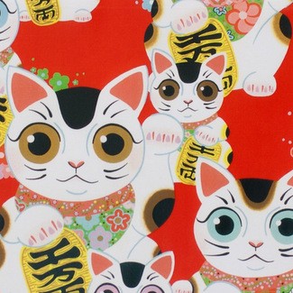 Alexander Henry Fabrics - Indochine - Fuku Kitty 8410 B