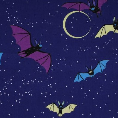 Alexander Henry Fabrics - Haunted House  - Bellatrix the Bat 8267 C