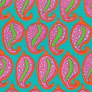 Free Spirit Fabrics - Kaffe Fassett Collective - Brandon Mably BM96 Pasha Aqua