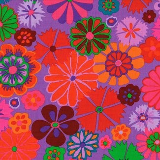 Free Spirit Fabrics - Kaffe Fassett Collective - Kaffe Fassett GP204 Folk Flower Red