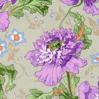 Free Spirit Fabrics - Kaffe Fassett Collective - Philip Jacobs PJ127 Papaver Grey