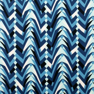 Alexander Henry Fabrics - Olympia - Tropolis - Black/Blue 7612A