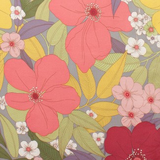 Alexander Henry Fabrics - Tropix - Paola Grey/Pink 7733 E