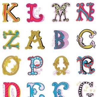 Michael Miller - Font Tastic - Berry CX5375