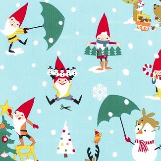 Michael Miller - Gnome for the Holiday - Blue CX5516