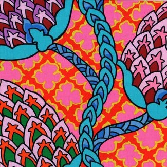 Free Spirit fabrics - Kaffe Fassett - Paisley Flower GP200 Fuchsia