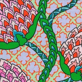 Free Spirit fabrics - Kaffe Fassett - Paisley Flower GP200 Pastel