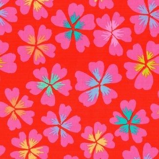 Free Spirit fabrics - Kaffe Fassett - Petals GP201 Red