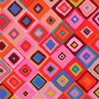 Free Spirit fabrics - Kaffe Fassett - Square Dance GP203 Red