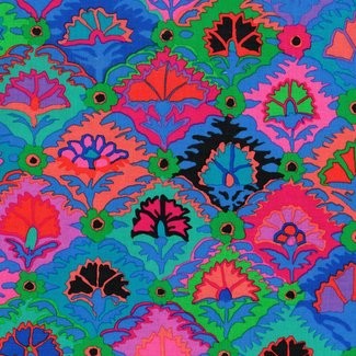 Free Spirit fabrics - Kaffe Fassett - Step Flowers GP202 Blue