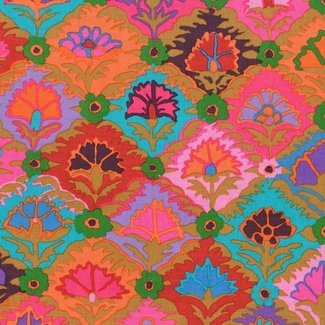 Free Spirit fabrics - Kaffe Fassett - Step Flowers GP202 Khaki