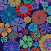 Free Spirit Fabrics - Kaffe Fassett Collective - Kaffe Fassett GP204 Folk Flower Purple